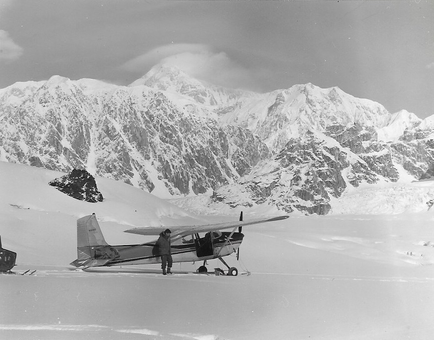 1966-05-Snowmachine-and-Cessna-Sheldon-at-MH-1